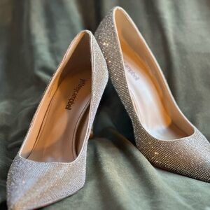 Jeffrey Campbell Glittering Silver Heels